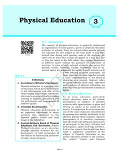 Physical Education 3 - NCERT