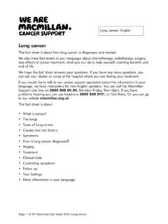 Lung cancer - macmillan.org.uk