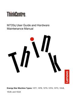 M720q User Guide and Hardware Maintenance Manual