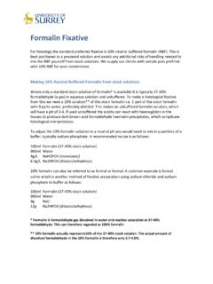 Formalin Fixative - University of Surrey