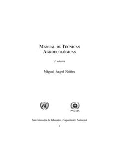MANUAL DE T&#201;CNICAS AGROECOL&#211;GICAS - UNEP