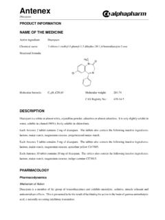 Antenex - Medicines.org.au