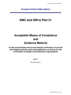 AMC and GM to Part 21 - EASA | European Union Aviation ...