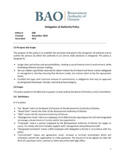 Delegation of Authority Policy