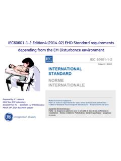 IEC60601-1-2 Edition4 (2014-02) EMD Standard requirements ...