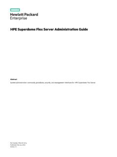 HPE Superdome Flex Server Administration Guide