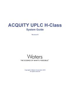 ACQUITY UPLC H-Class System Guide - Waters Corporation