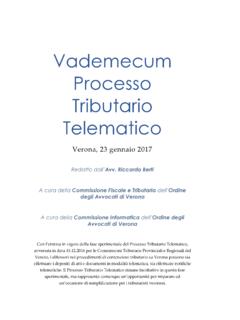 Vademecum Processo Tributario Telematico