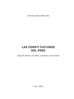 LAS CONSTITUCIONES DEL PER&#218; - Garcia Belaunde