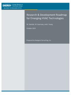 Research and Development Roadmap for Emerging HVAC ...