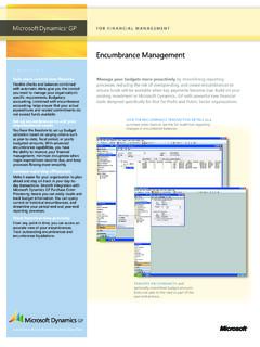 Encumbrance Management - Microsoft Dynamics …