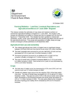 Farming Statistics Land Use, Livestock Populations and ...