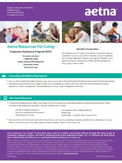 Aetna Resources For LivingSM The Hertz Corporation ...