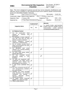 Environmental Site Inspection Checklist