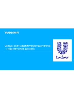 - Frequently asked questions Unilever and Tradeshift ...