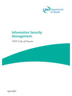 Information Security Management - NHS Code of Practice