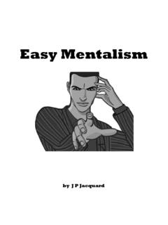 Easy Mentalism - Diary of a French PUA