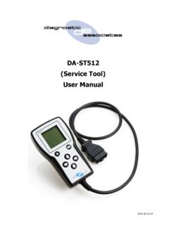DA-ST512 (Service Tool) User Manual - Engineering the Future