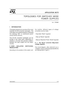 Topologies for switch mode power supplies