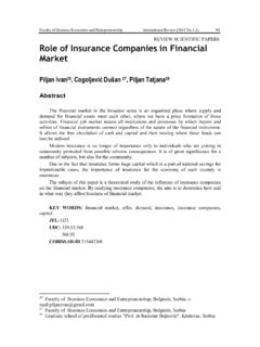 Role of Insurance Companies in Financial Market