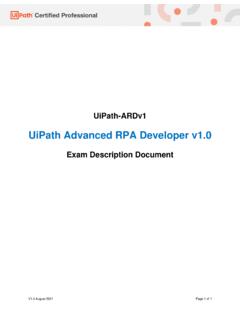 Exam Description Document - UiPath