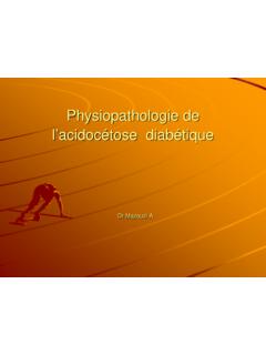 Physipatologie de l’acidocetose diabetique