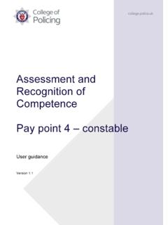 Assessment and Recognition of Competence Pay point 4 ...