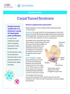 Carpal Tunnel Syndrome - American Academy of …