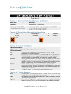 MATERIAL SAFETY DATA SHEET - Petrochemicals / …