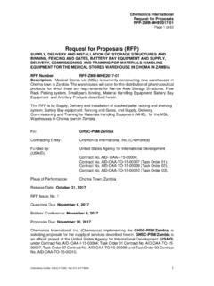 Request for Proposals (RFP) - Chemonics …