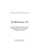 NCHRP Report 350 - Transportation Research Board