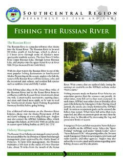 The Russian River - Alaska Department of Fish and Game