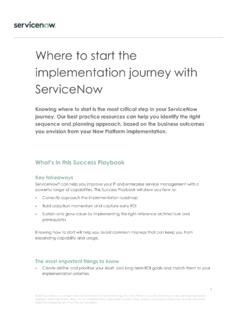 Where to start the implementation journey with ServiceNow