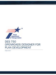 DES750 OpenRoads Designer for Plan Development