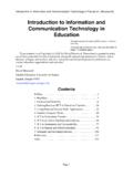 Introduction to Information and Communication …
