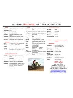 M1030M1 JP8/DIESEL MILITARY MOTORCYCLE