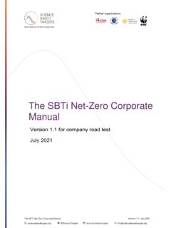 The SBTi Net-Zero Corporate Manual