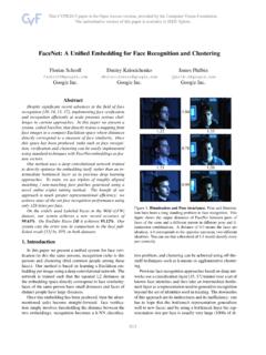 FaceNet: A Unified Embedding for Face Recognition and ...