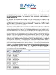 ELENCO DEI PRINCIPALI FARMACI AD ATTIVIT&#192; ...