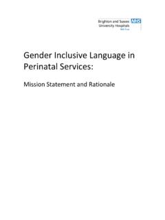 Gender Inclusive Language in Perinatal Services