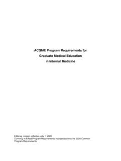 Common Program Requirements - Accreditation Council for …