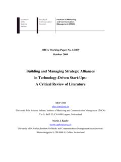 Building and Managing Strategic Alliances in Technology ...