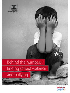 Behind the numbers: Ending school violence and bullying