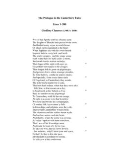 The Prologue to the Canterbury Tales Lines 1 200 Geoffrey ...