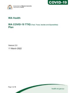 WA Health WA COVID-19 TTIQ (Test, Trace, Isolate and …