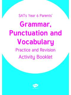 SATs Year 6 Parents’ Grammar, Punctuation and Vocabulary