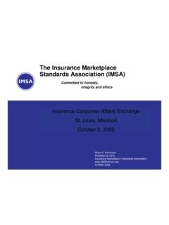 The Insurance Marketplace Standards Association …