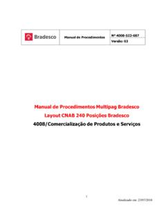Manual de Procedimentos Multipag Bradesco Layout CNAB …