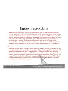 Jigsaw Instructions - Utah Indian Curriculum Project