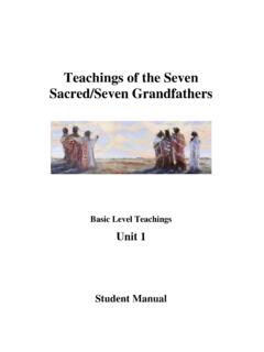 Teachings of the Seven Sacred/Seven Grandfathers - ONLC